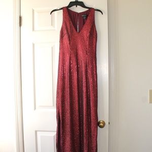 Aidan Mattox Sequined Dress Size 4, tailored for 5'4" height